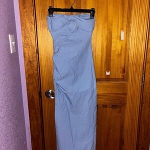 Emerald Sundae Strapless Light Blue Dress